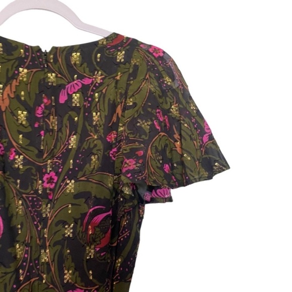 Anthropologie Floral Jumpsuit - Green and Pink - Picture 13 of 15